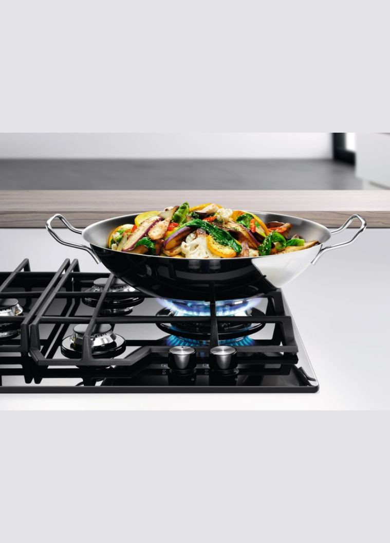 Варильна поверхня газова на склі, 60см, чавун, Electrolux (314748622)