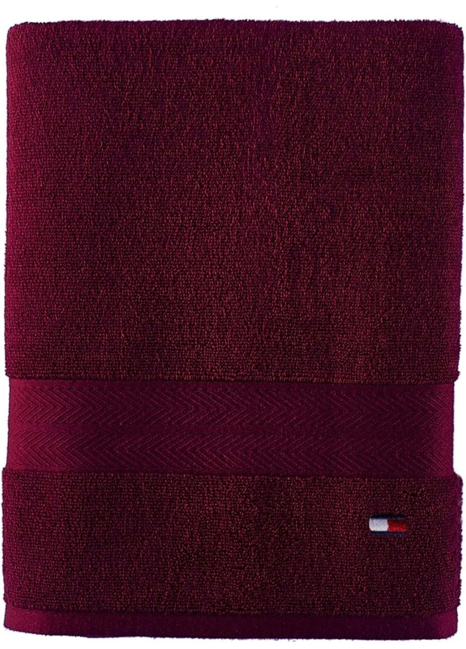 Tommy Hilfiger полотенце банный modern american solid cotton bath towel бордовый бордовый производство -
