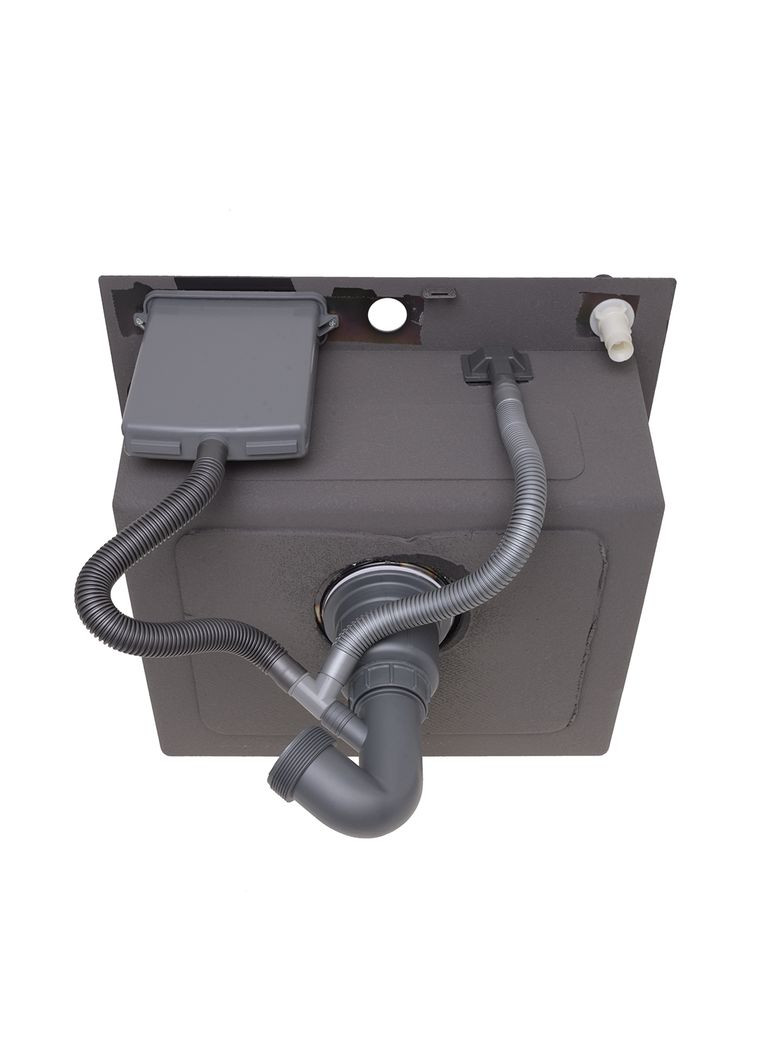 Черная кухонная мойка 45 см накладная из нержавейки Nett NВ-5245 (352730014)