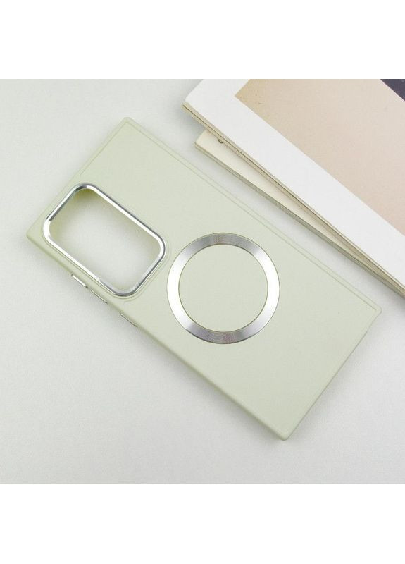 Чохол TPU Bonbon Metal Style з MagSafe для Samsung Galaxy S24 Ultra Зелений Epik (372846009)