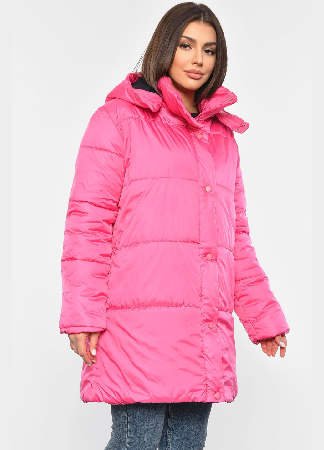 Малинова демісезонна куртка жіноча демісезонна малинового кольору Let's Shop