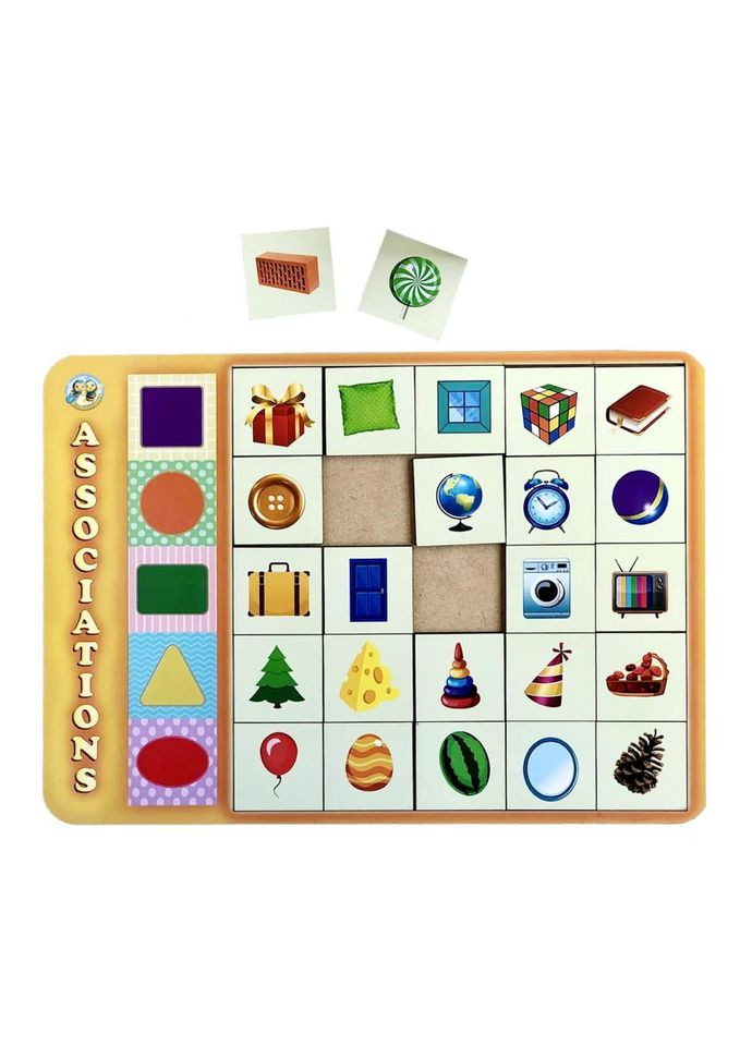 Деревянный пазл-вкладыш "Геометрические фигуры" (ПСД097) PSD097 сортер-ассоциации Ubumblebees (372494713)