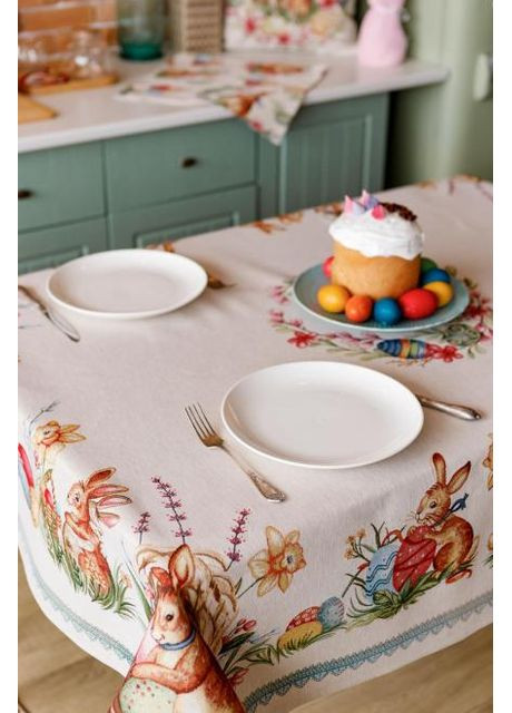 Пасхальная гобеленовая скатерть Злагода 135х300 см Разноцветный (8321) Прованс (361784823)