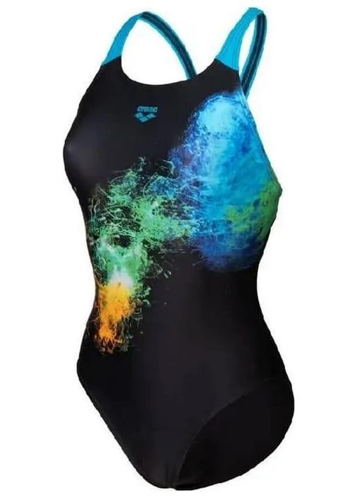 Черный летний слитный купальник для женщин vibrant swimsuit swim pro back жен Arena