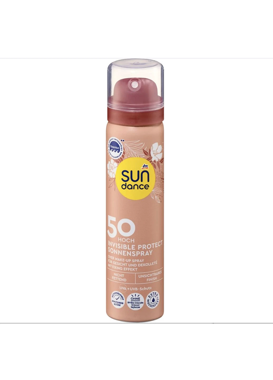 Сонцезахисний спрей для обличчя невидимий захист Sonnenspray Gesicht invisible protect LSF 50, 75 ml SUNDANCE (366569325)