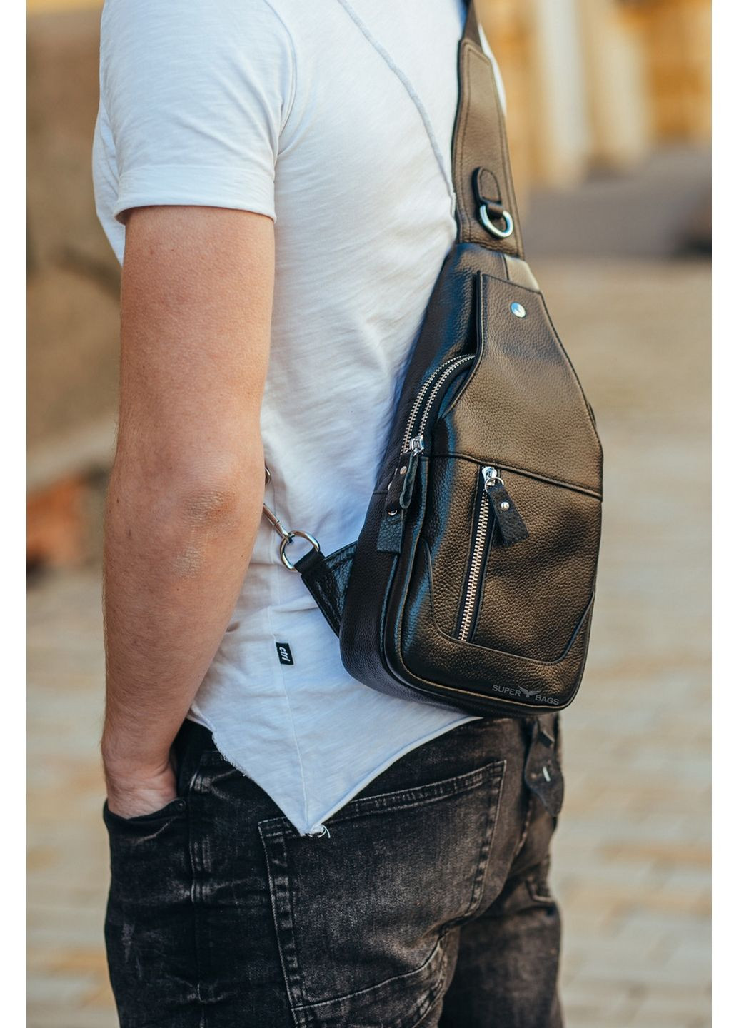 Чоловіча шкіряна сумка-слінг Tiding Bag (289200814)