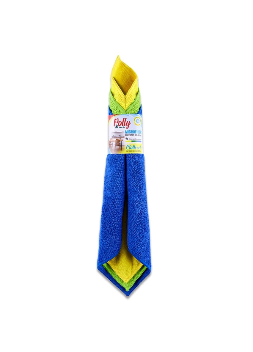 Набір ганчірок з мікрофібри 30*30см 3шт Polly (379854332)