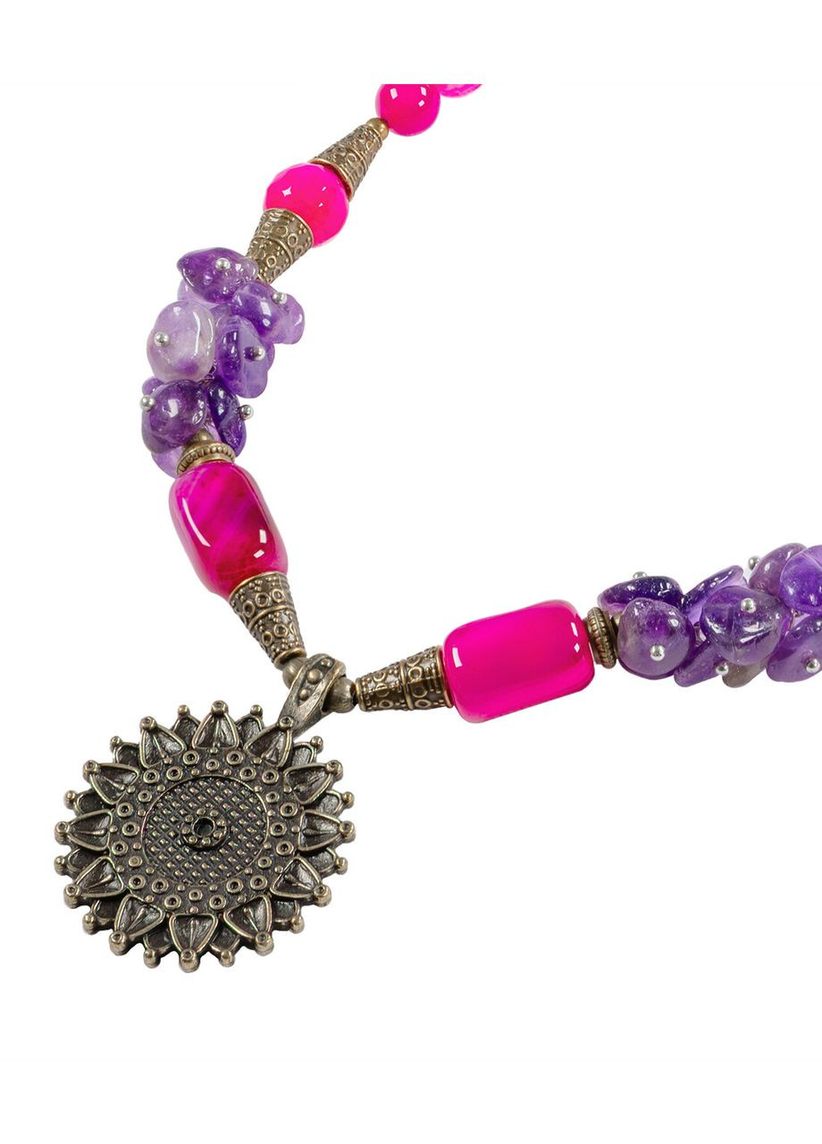 Ожерелье "Цвет огня" Агат, Аметист Fursa fashion (370299581)