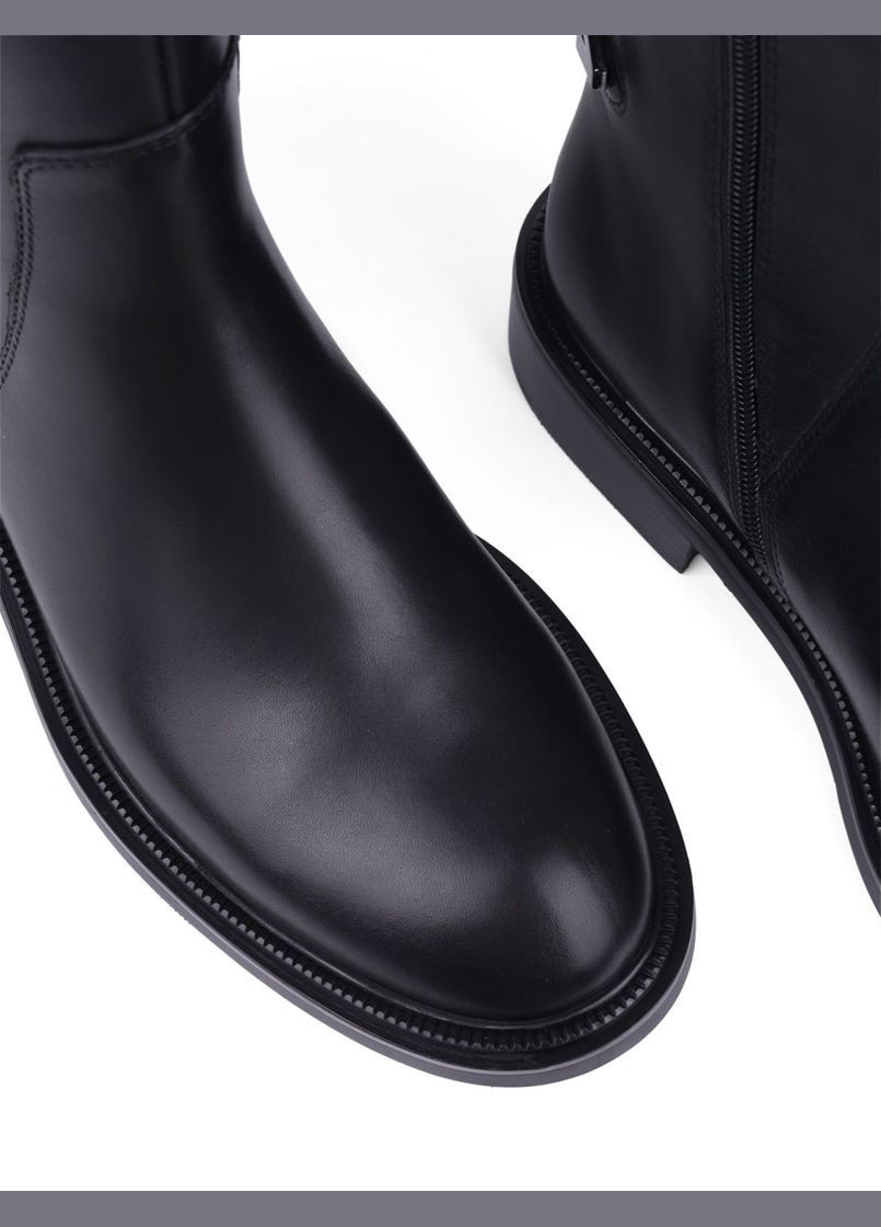 Осенние женские сапоги a3253-w1601r черная кожа Attizzare