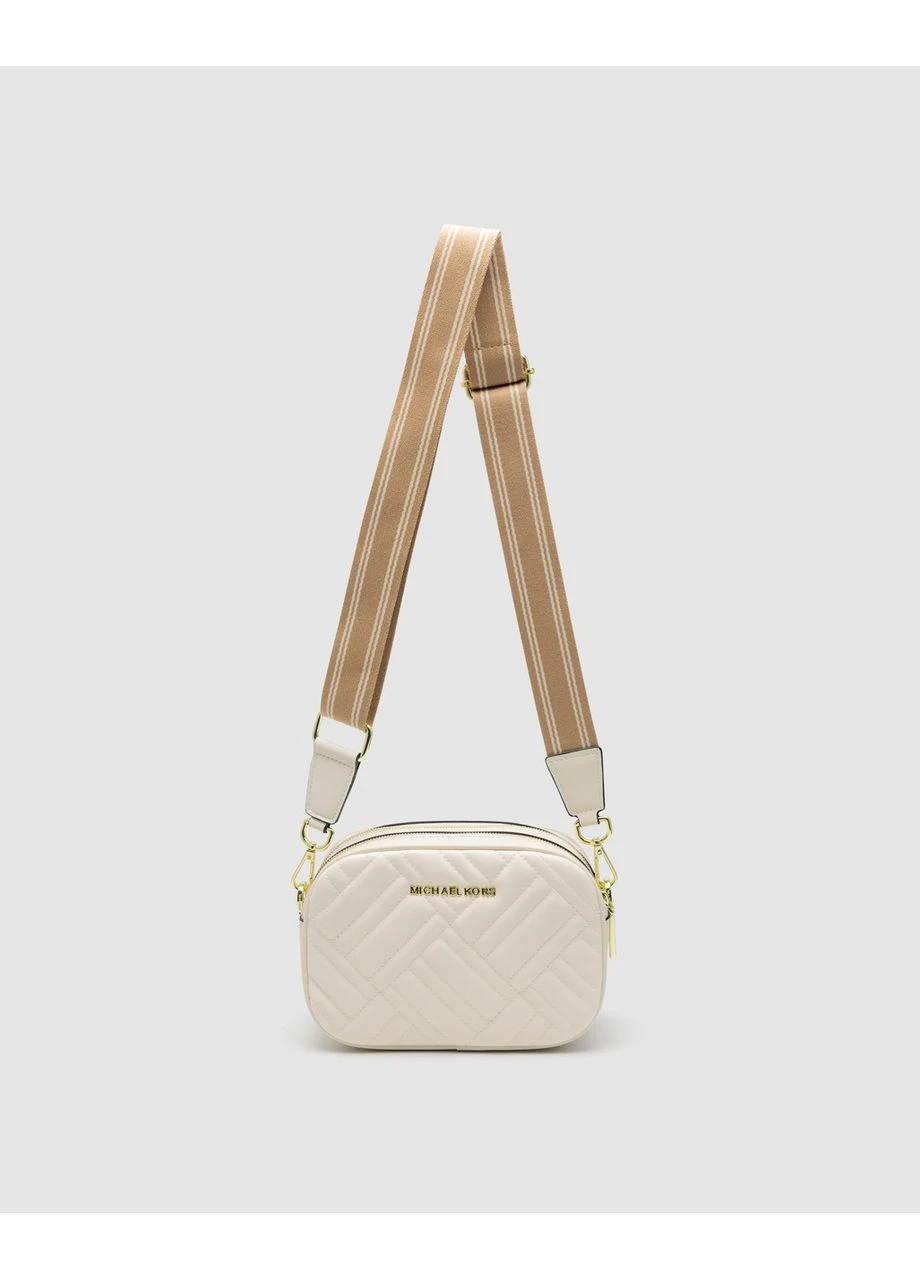 Женская сумка Jet Set Charm Small Quilted Camera Crossbody Bag Cream No Brand (386417234)
