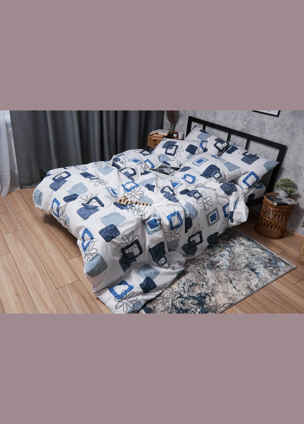 Комплект постільної білизни Бязь Gold Люкс «» Сімейні 160х220х2 наволочки 4х70х70 (MS-820004759) Moon&Star Silky Touch (293148069)