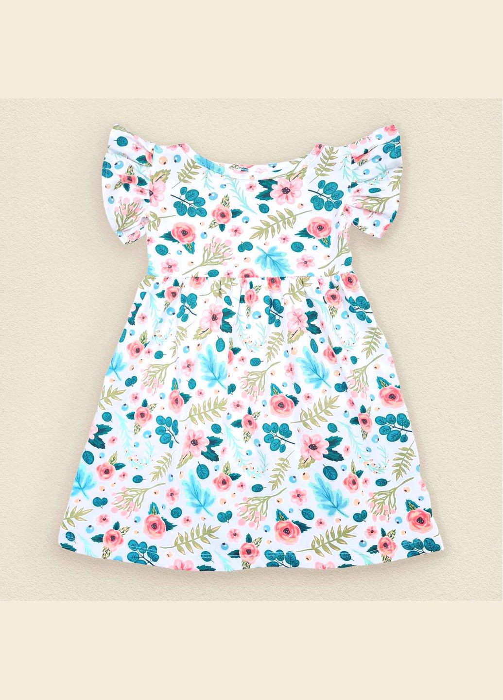 Комбінована літня сукня для дівчинки malva білий;різнокольоровий dexter's (290416699)