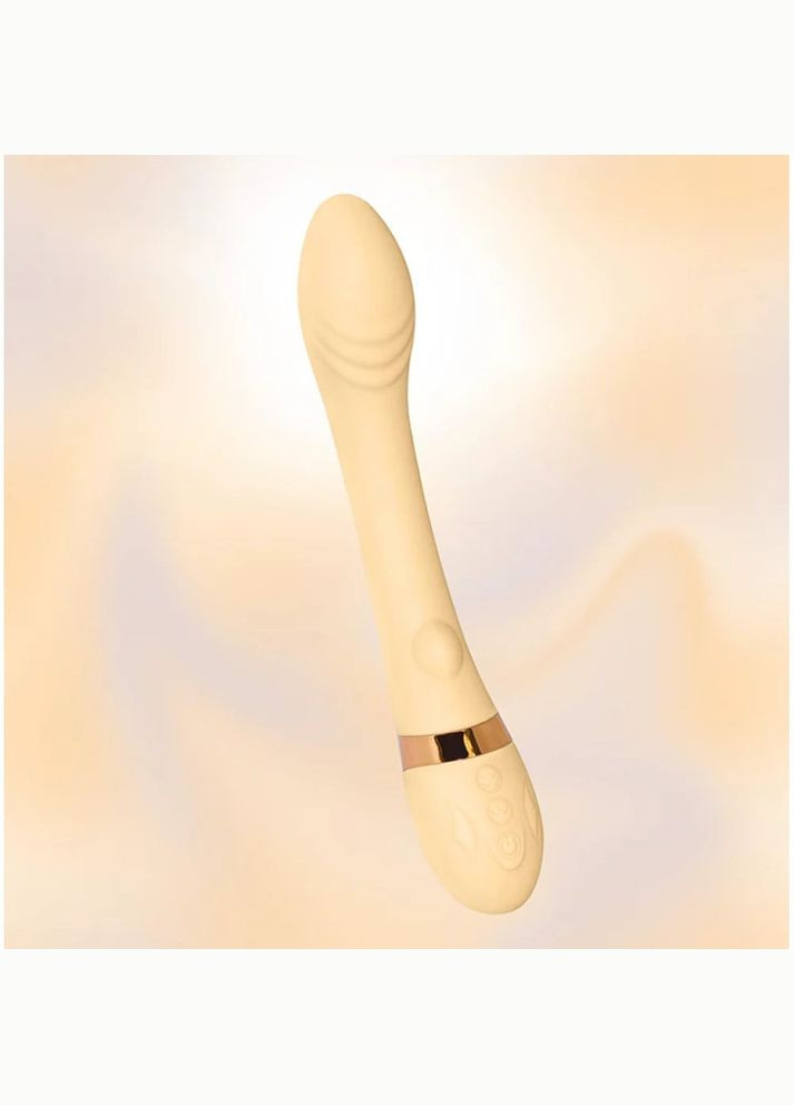 Вібратор для точки G з підігрівом та двома моторами Sweet Em, жовтий No Brand (303884246)