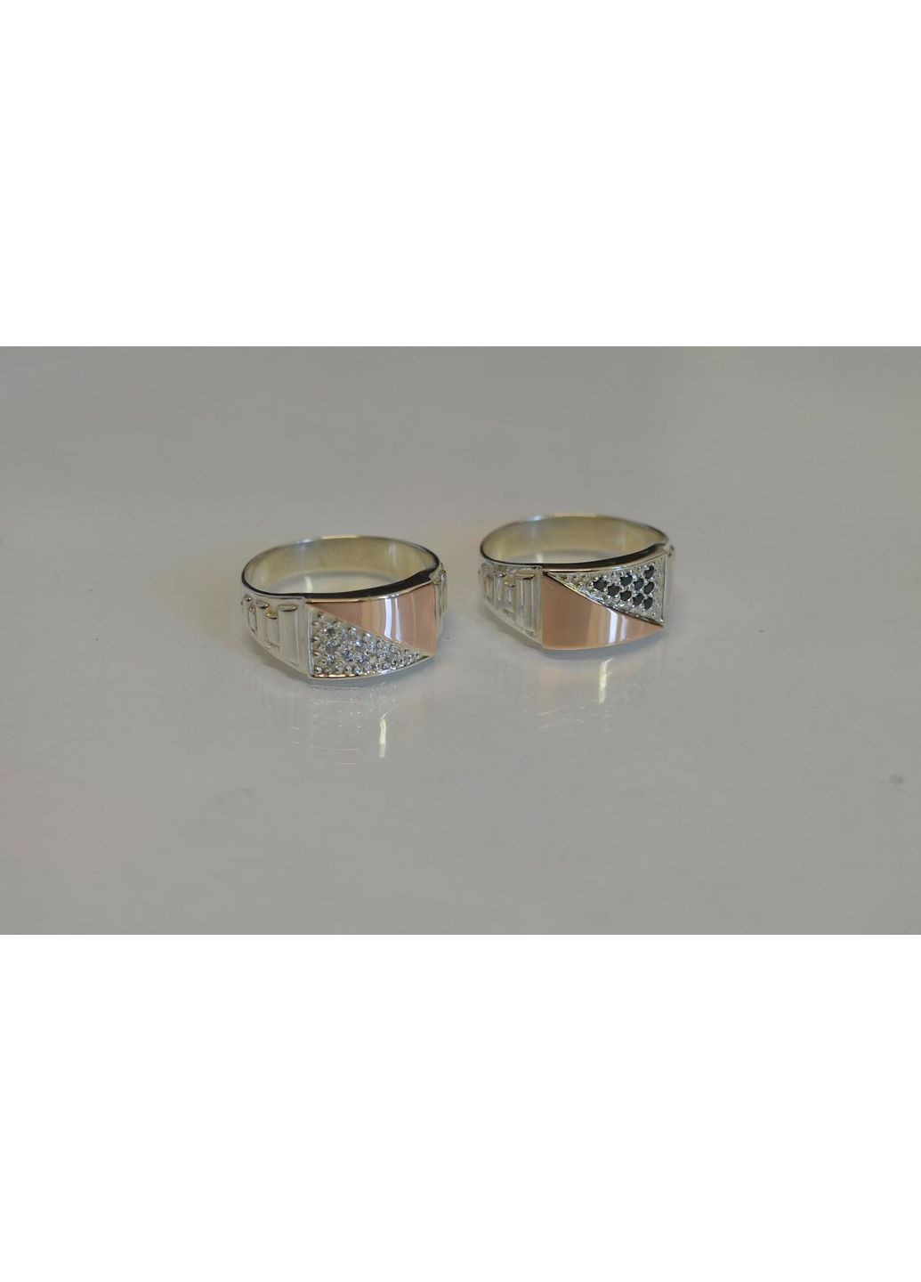 Серебряное кольцо со вставками из золота. Silver Style (367112028)