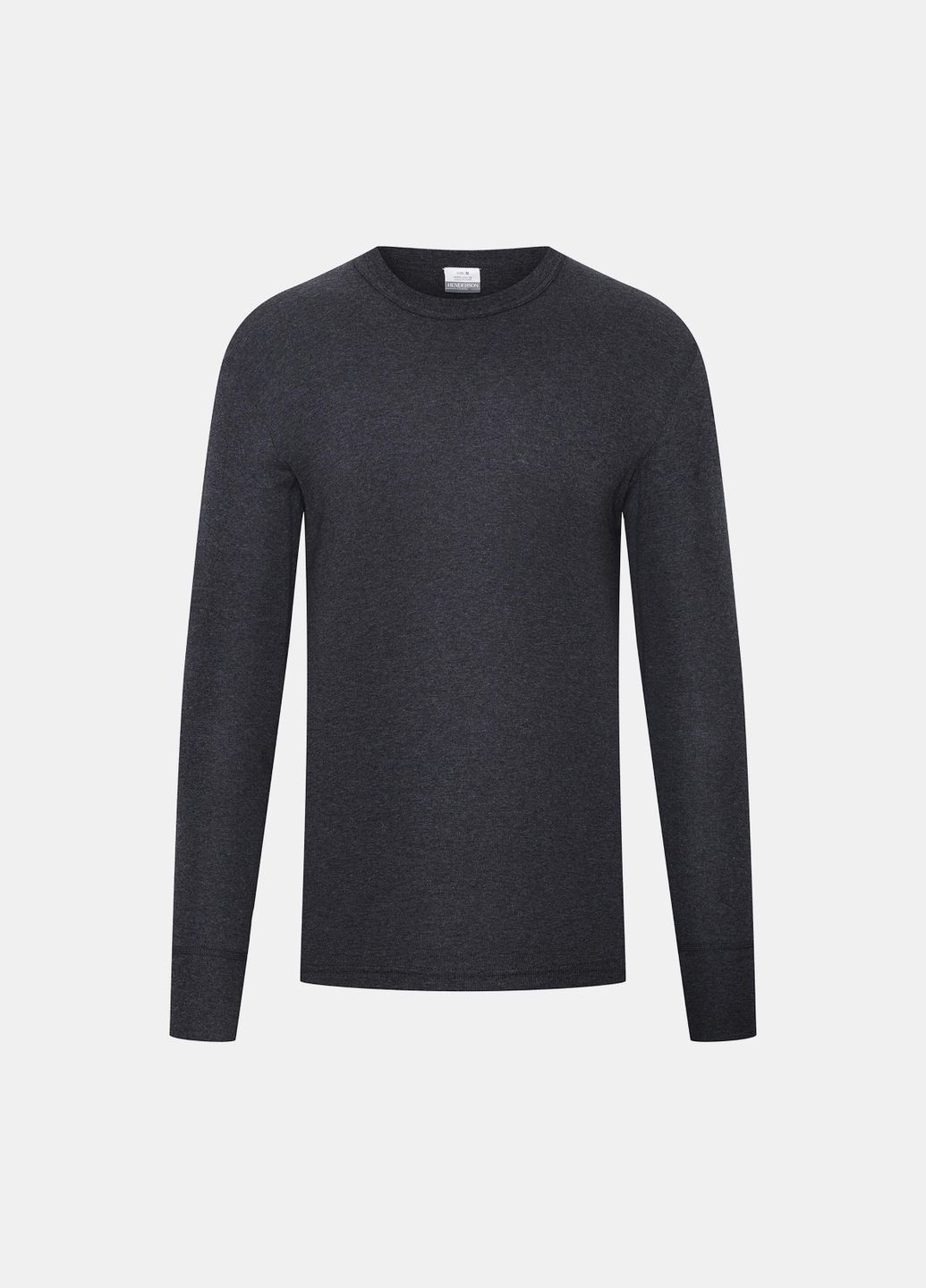 Чоловічий лонгслів 2149 Henderson однотонний графітовий повсякденні, кежуали, домашні бавовна