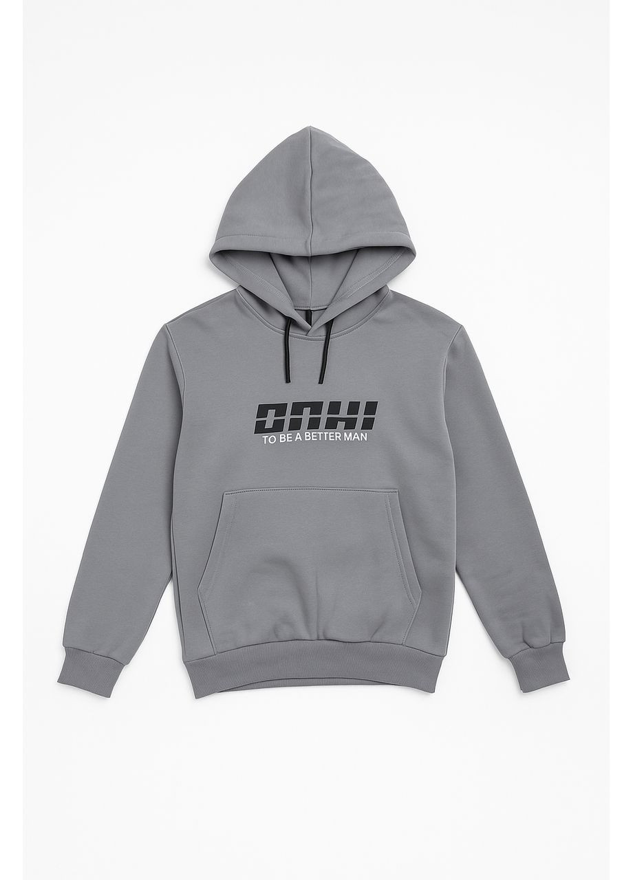 Зручне худі для хлопчика 13-16 років на замку сіре (5001) 176 No Brand (367837429)