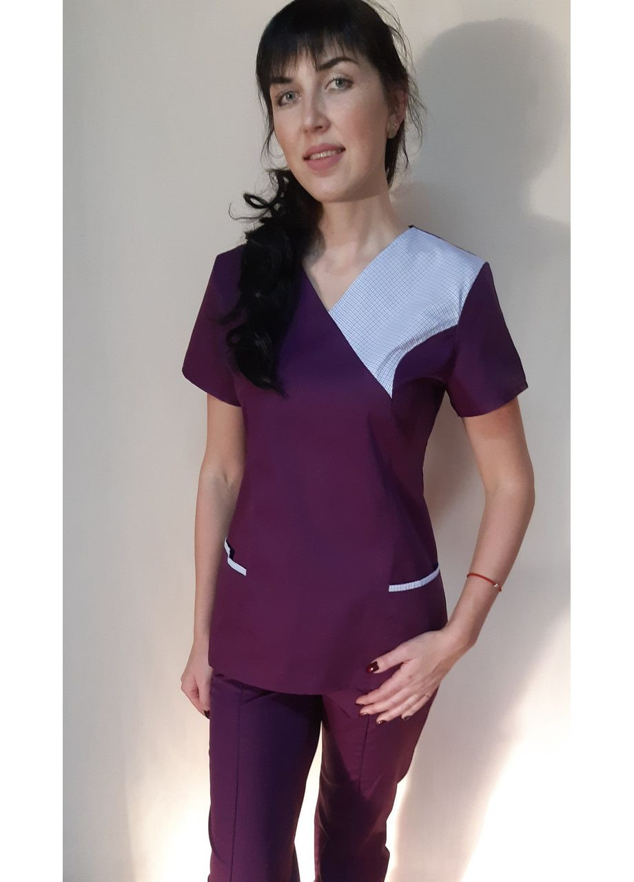 Женский медицинский костюм Грация коттон 46 размер короткий рукав No Brand (362577366)