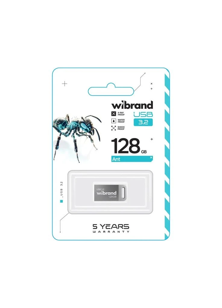USB флеш-накопитель 128GB Ant Silver USB 3.2 Gen 1 (m432126) Wibrand 128GB Ant Silver USB 3.2 Gen 1 (USB 3.0) (378563825)
