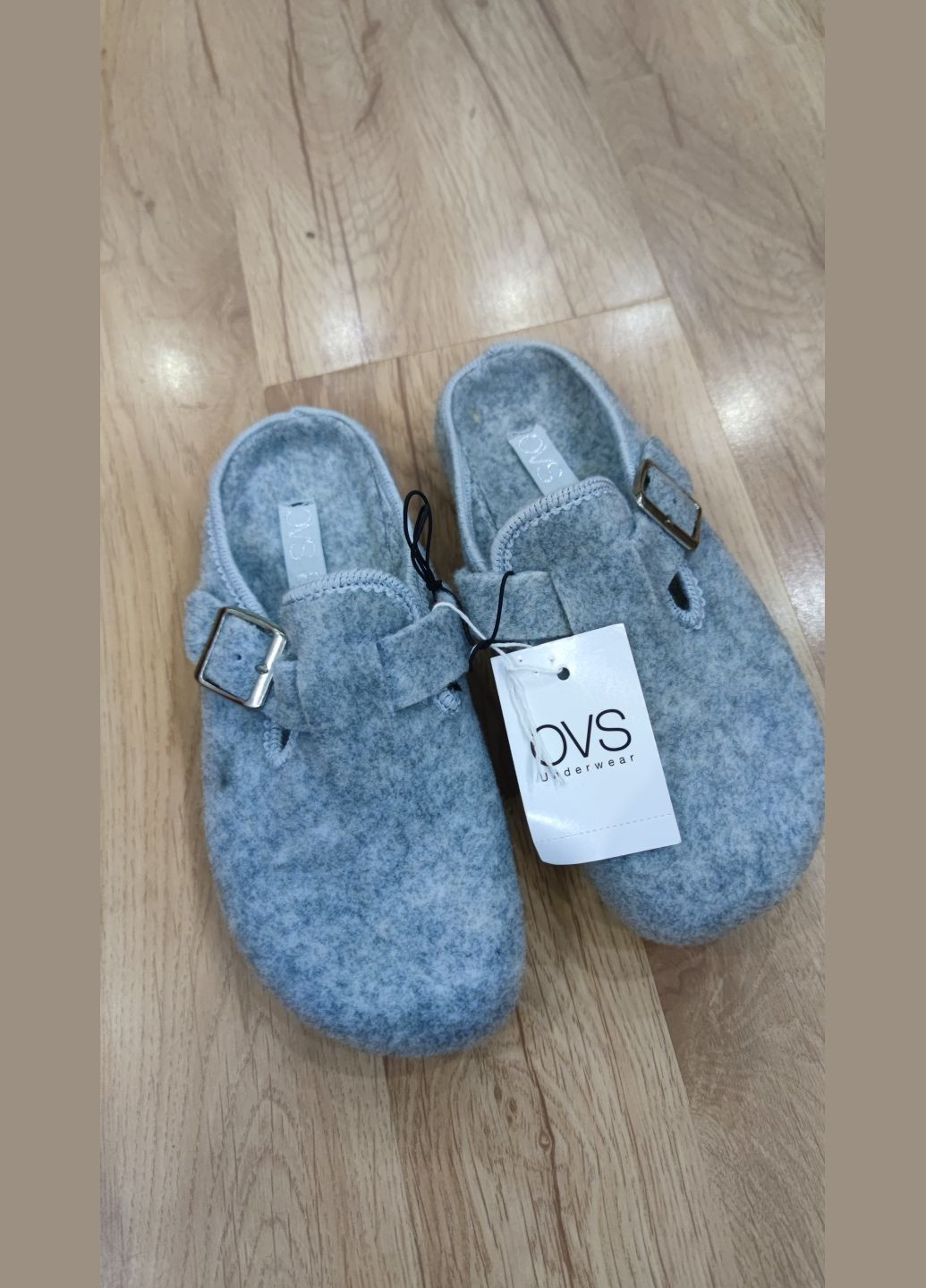 Серые женские теплые сабо, размер 36, серый OVS