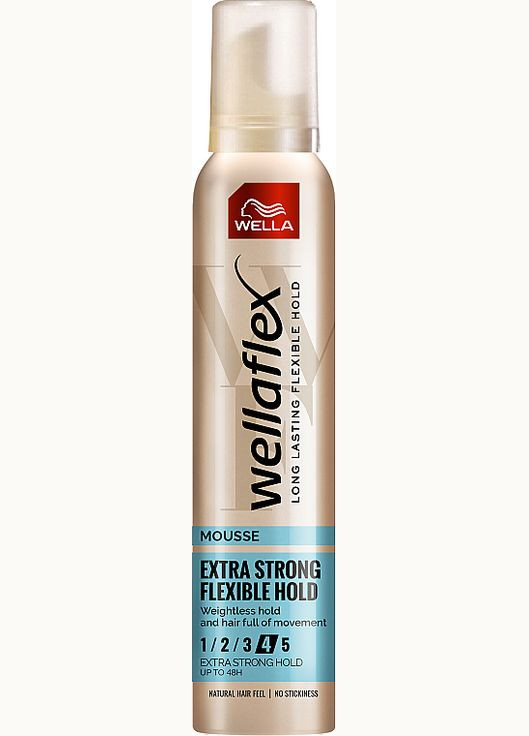 Мус для укладання волосся екстрасильної фіксації Wellaflex Extra strong 200ml (27123-77986) Wella (365799078)