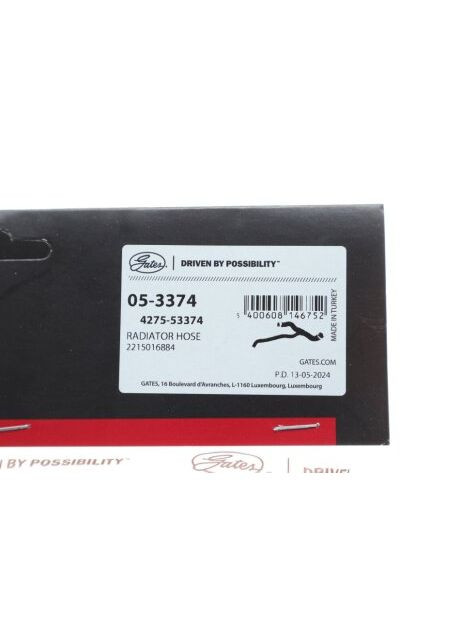 Изогнутый патрубок системы охлаждения 05-3374 Gates (368192830)