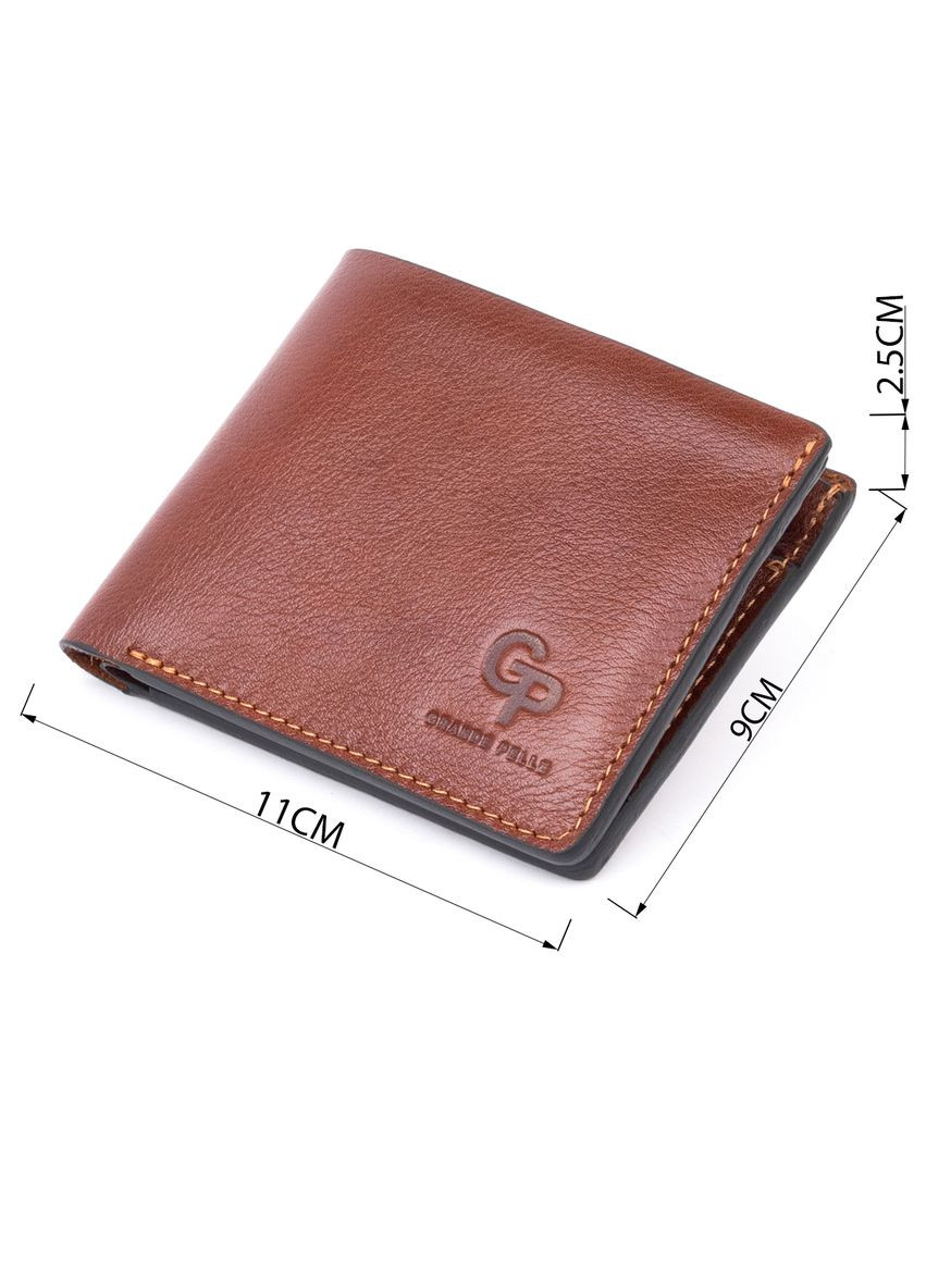 Мужское портмоне из гладкой кожи с магнитами и монетницей коричневое (sku_11308) No Brand (327820207)