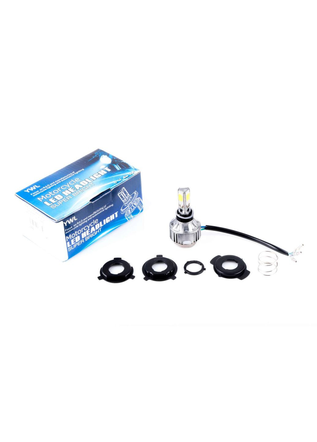 Лампа діодна універсальна з перехідниками (12V 8W/16W, 2 кристали) (mod:4) YWL No Brand (373020774)