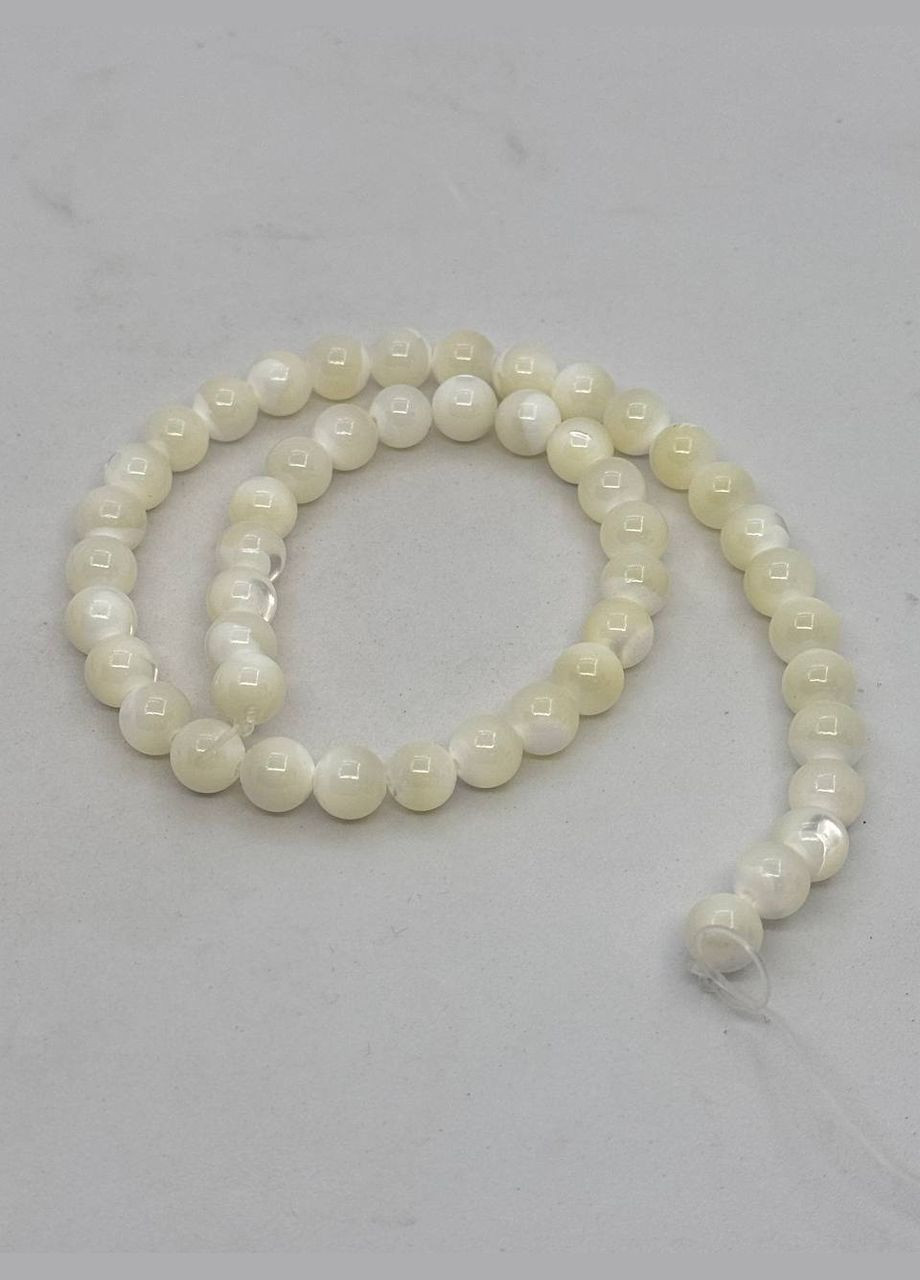 Перламутр на нитке без замка 8.5 мм Белый No Brand (331610852)