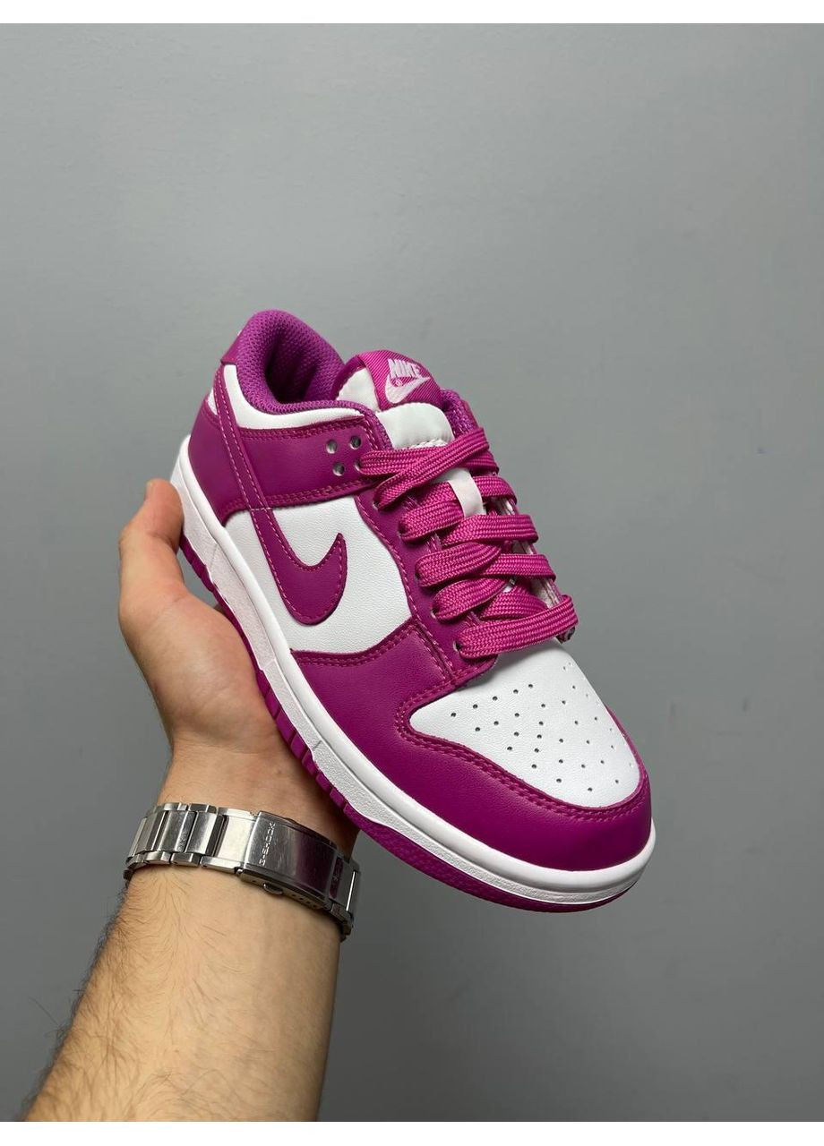 КРОССОВКИ ЖЕНСКИЕ NIKE SB DUNK LOW ACTIVE FUCHSIA НАЙК СБ ДАНК No Brand белые демисезоны (367176907)