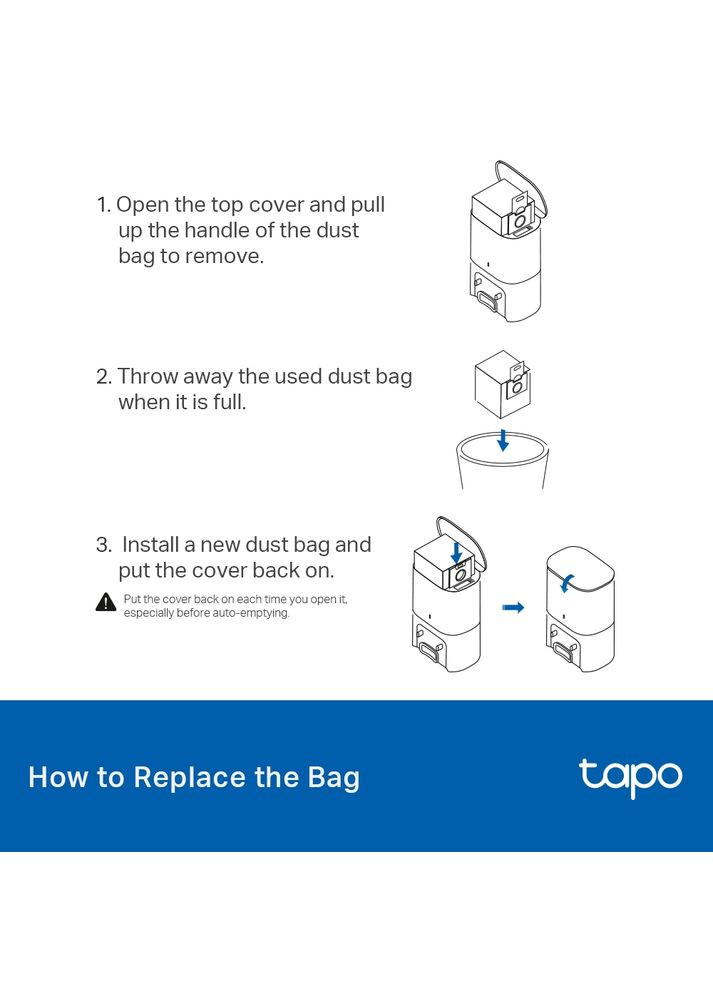 Одноразовий мішок для пилки TAPO RVA202 TP-Link (360402150)