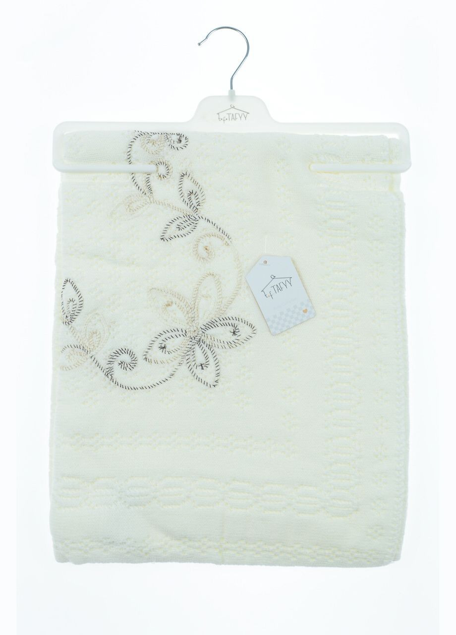 Плед дитячий подвійне в'язання Квіти 100*85 см молочний (40221) BABYKROHA (297199124)