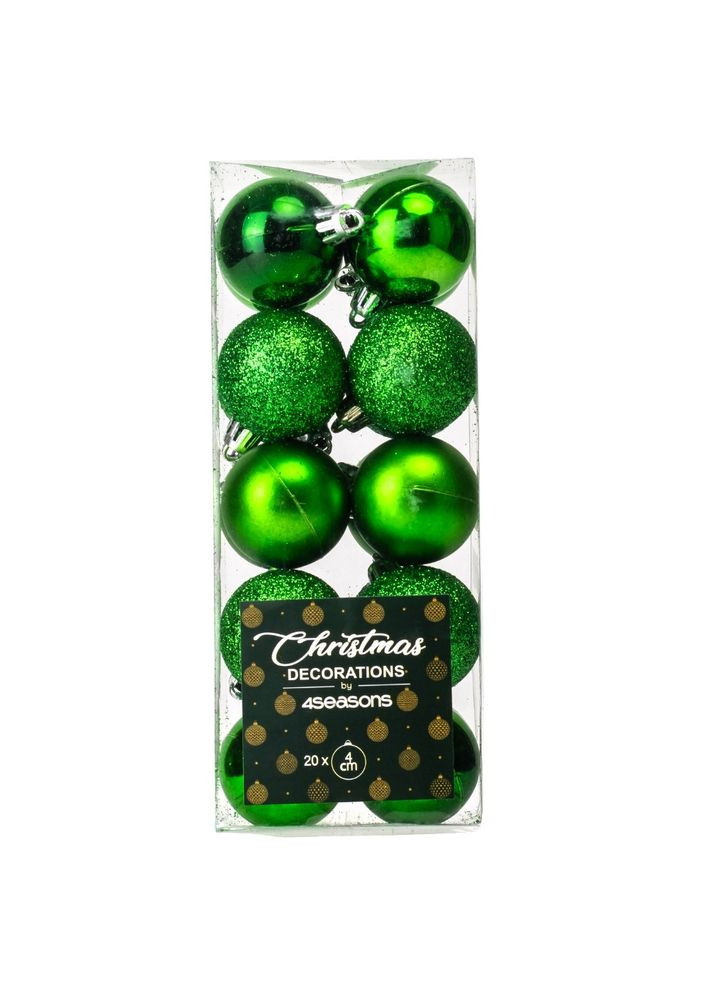 Набор елочных шаров "Время Праздника" (4 см*20шт, зеленый) ELISEY (312551108)