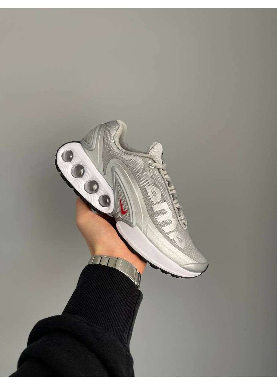 Срібні Осінні кросівки чоловічі і жіночі nike air max dn supreme silver bullet | найк аір макс супрім срібні No Brand