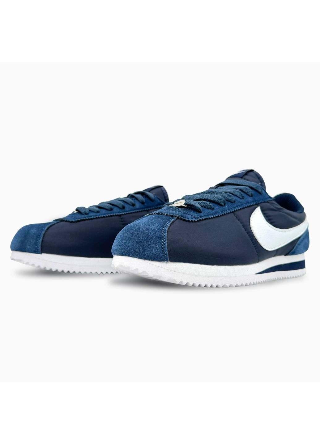 Комбіновані Осінні кросівки чоловічі nike cortez navi blue найк кортез No Brand
