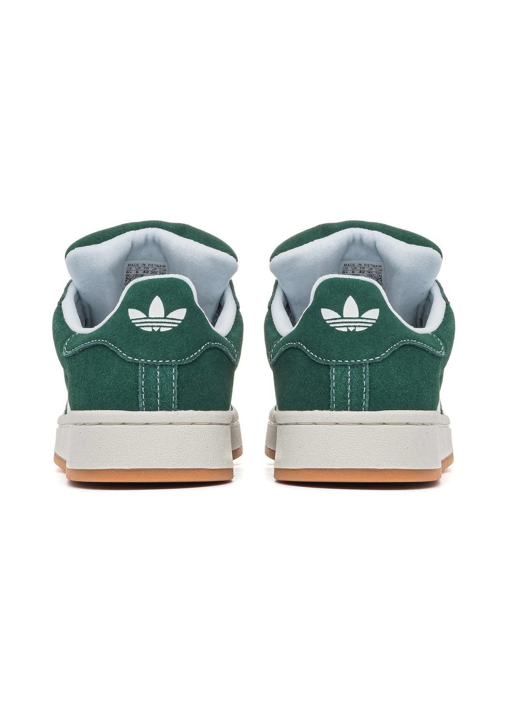 Зеленые демисезонные кроссовки мужские green white, вьетнам adidas Campus 00s