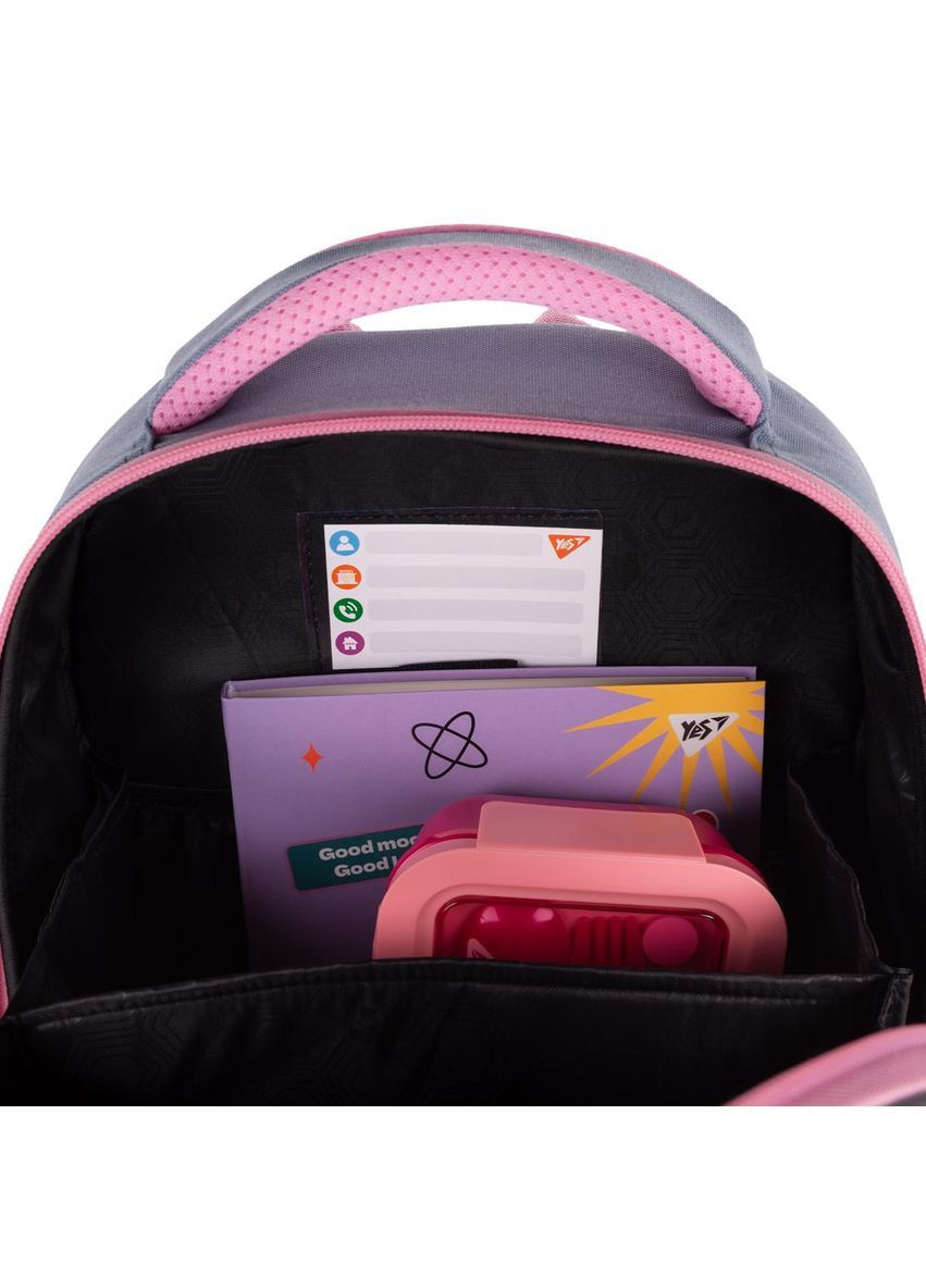 Рюкзак школьный полукаркасный S-109 Lovely Bunny 37х26х13 см Серо-розовый (559876) Yes (365290861)