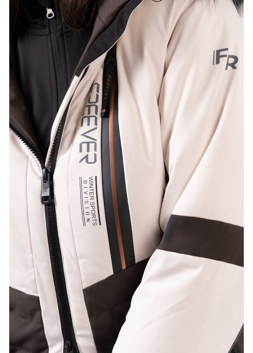 Жіноча гірськолижна куртка NF 21630 бежева Freever (371810105)