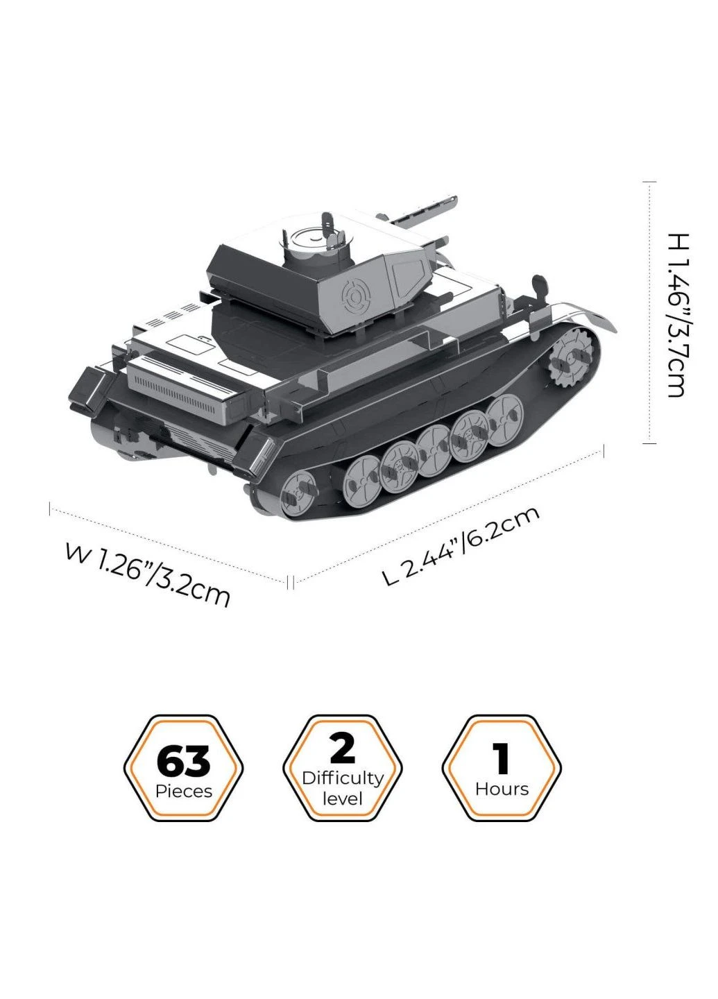 Конструктор коллекционная модель Pz.Kpfw. II Ausf. G (ek28070) Metal Time колекційна модель Pz.Kpfw. II Ausf. G (392044652)