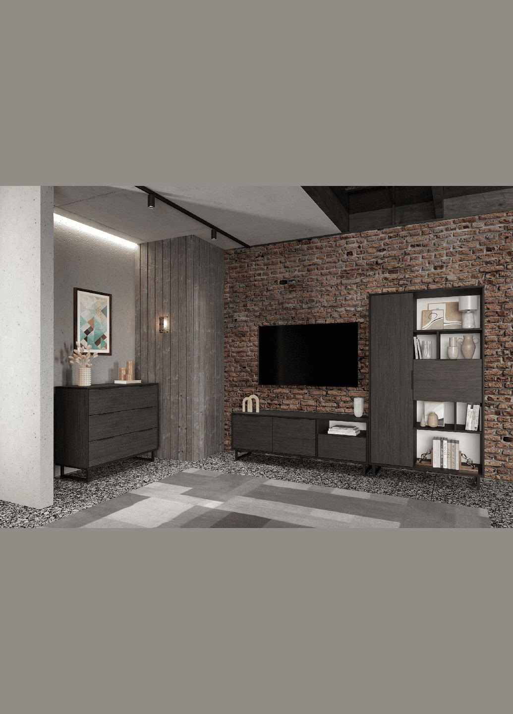 Тумба под телевизор с дверцей и ящиком F-0007 от Белый MORELI (338257489)