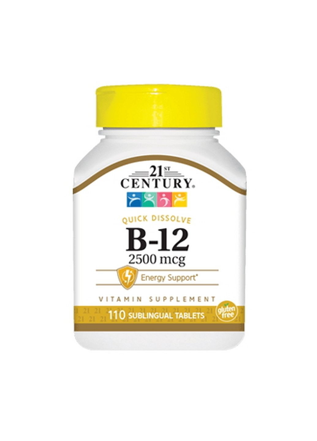 Витамины и минералы Vitamin B12 2500 mcg, 110 таблеток 21st Century (293417025)