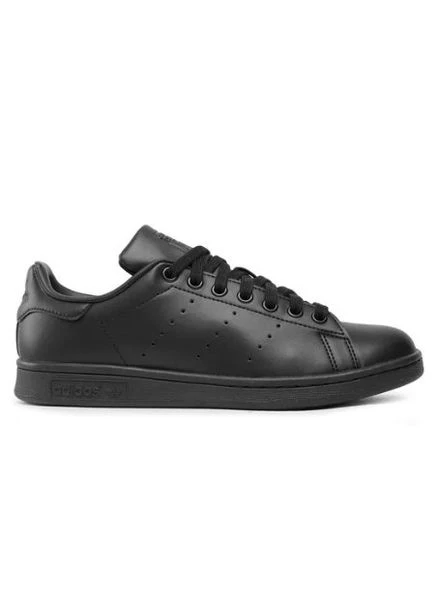 Черные демисезонные кроссовки stan smith black lather adidas --9977