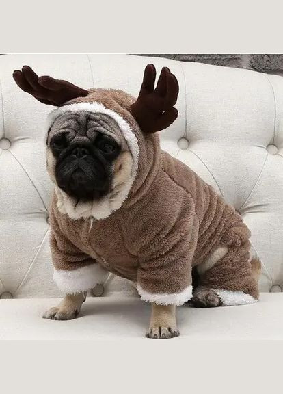 Костюм комбінезон для котів Pet Style "Олень" Коричневий L No Brand - (323233008)