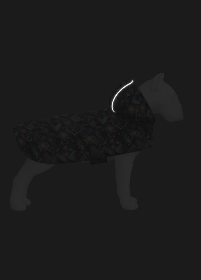 Дощовик-накидка з капюшоном для собак Clothes, малюнок "Нескінченні світи", M, А 40-43 см, B 52-62 см, С 33-42 см WAUDOG (322002617)