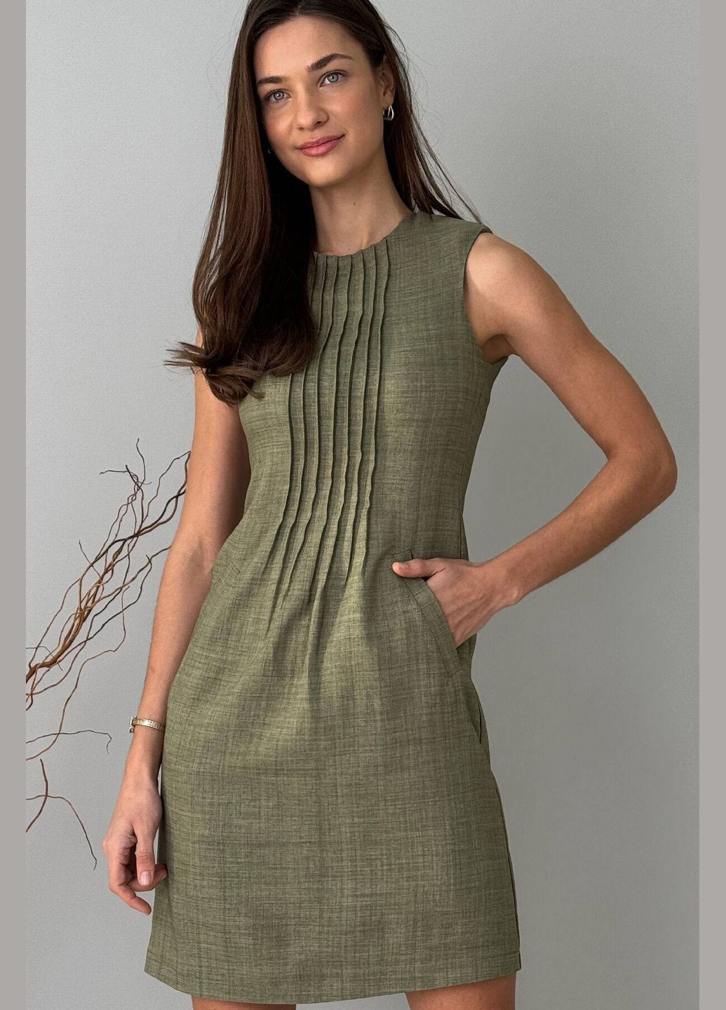 Оливковое платье Nenka