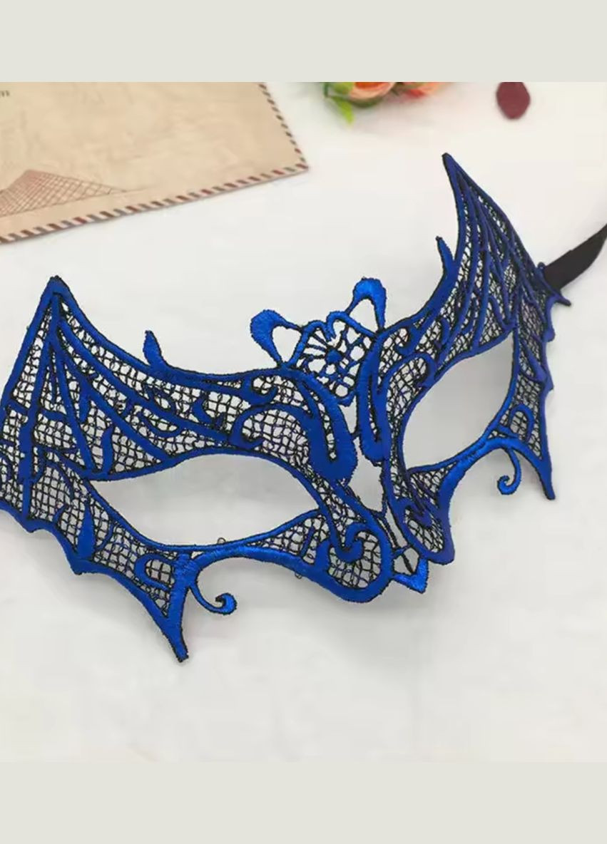 Маскарадная маска Летучая мышь one size синий Jannet Маска (317410456)
