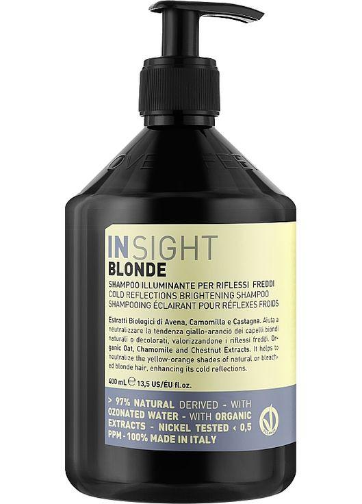 Шампунь для волосся "Холодні відсвіти" Blonde Cold Reflections Shampoo 400ml (1072763-31155857) Insight (368630531)