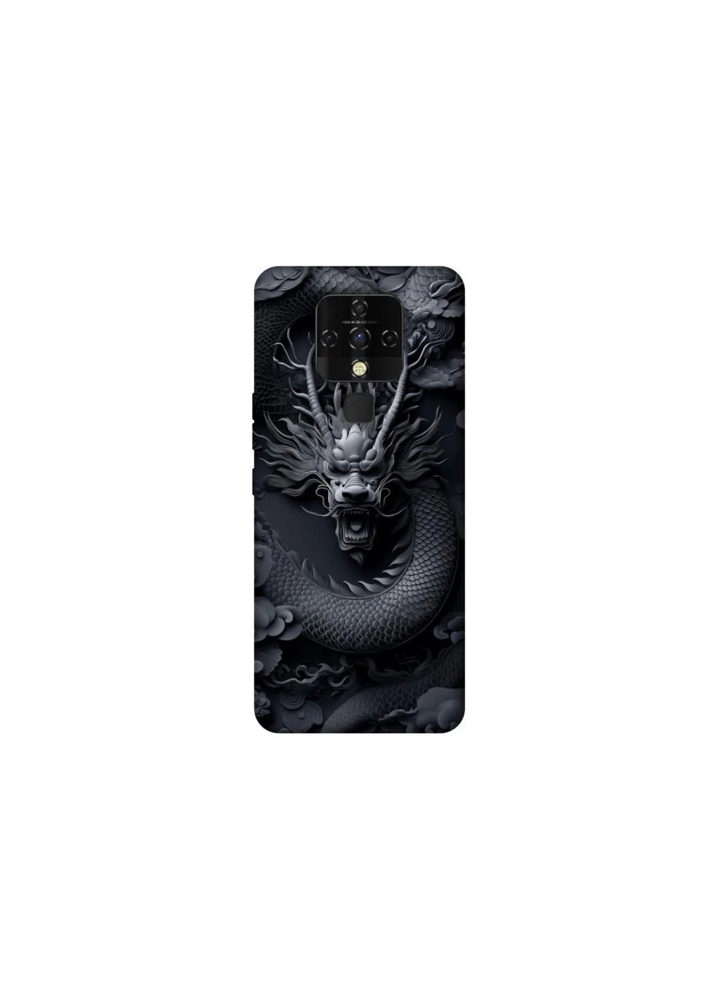 Чехол на TECNO Camon 16 SE black dragon Frontalka (354182803)