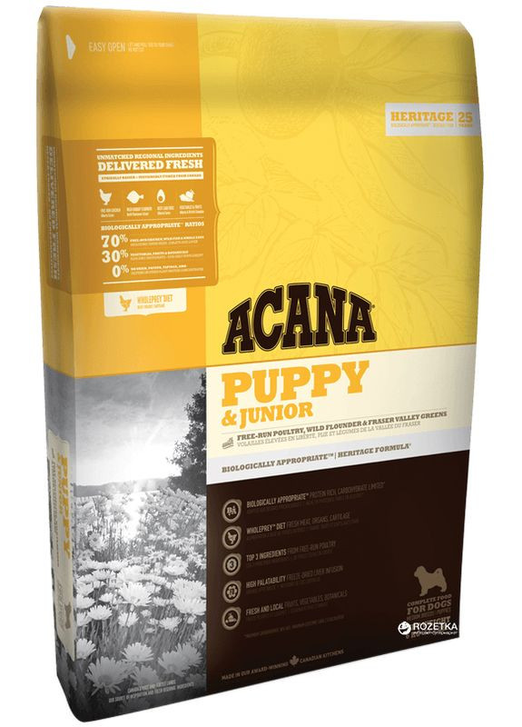 Сухой корм для щенков средних пород Puppy & Junior 17 кг (a50017) Acana (293276930)