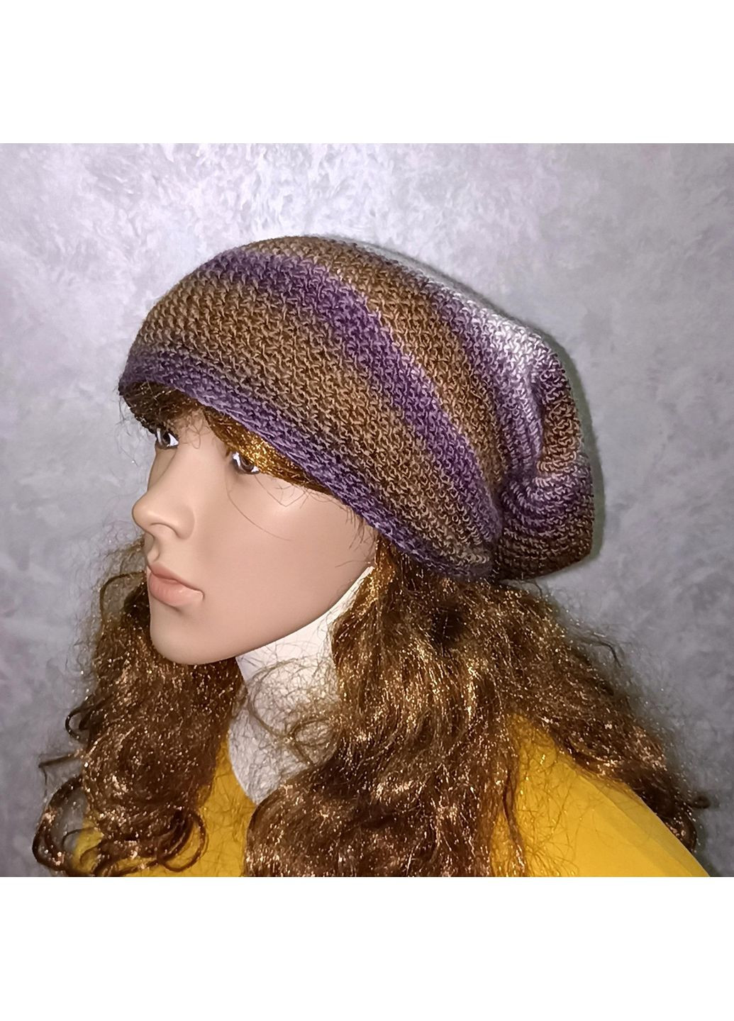 Демісезонна в'язана об'ємна шапка для жінок, чоловіків та підлітків від PRIGRIZ (369165125)