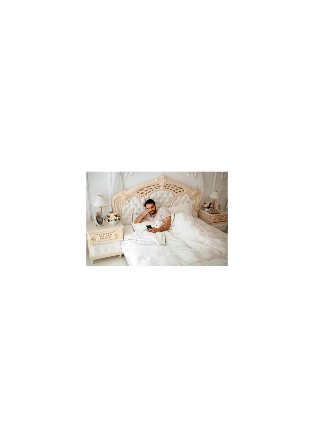 Постельное белье Сатин Premium Corner Moko White 143x210x2 (2200001484528) Mirson Сатин Premium Corner Moko White 143x210x2 (379024640)
